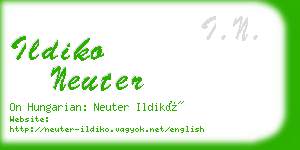 ildiko neuter business card